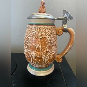 Vintage 1993 Avon "Tribute To The Wild West" Lidded Beer Stein